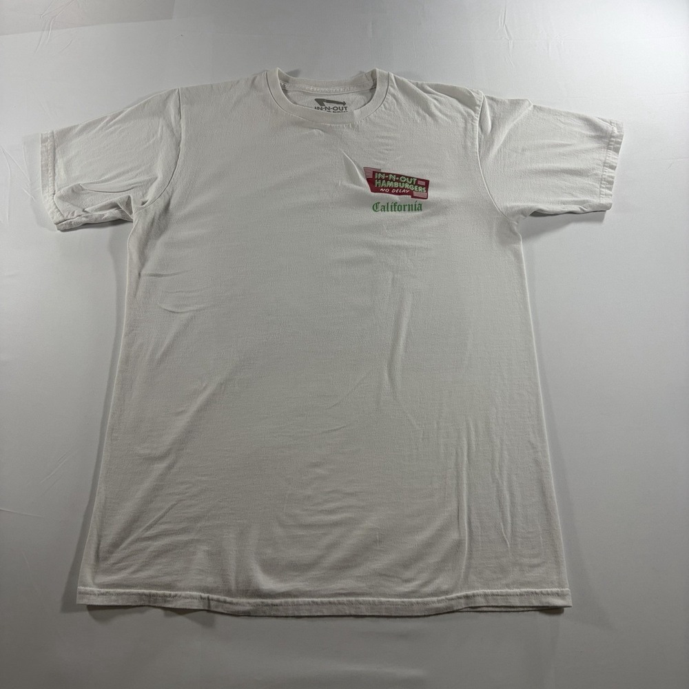 In-and-Out Burger Men's White Black And White Drive-In Graphic Short Sleeve Med